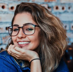 woman smiling